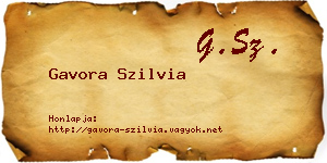Gavora Szilvia névjegykártya